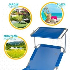 Tumbona Plegable Con Parasol Y Cojín Aktive Beach -OUTSUNNY TIENDA 6a1b95cee0b6abf609d6f1d403a90600bdbe69be 33e28c44e07a46da9a86a25bca0c58bf