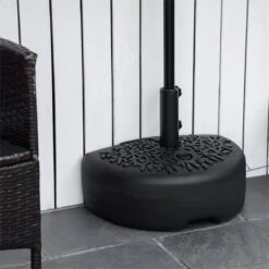 Outsunny Base De Pared Para Sombrilla Ø38/48 Mm Soporte Semicircular De Parasol Rellenable De Arena 21 Kg O Agua 18 Kg Para Jardín Patio Terraza Exterior 50x31x18 Cm Negro -OUTSUNNY TIENDA 6ae80936d4fc043710468e4176cf43ad539b964d f2d55e37e59949ebb982d608c1291699