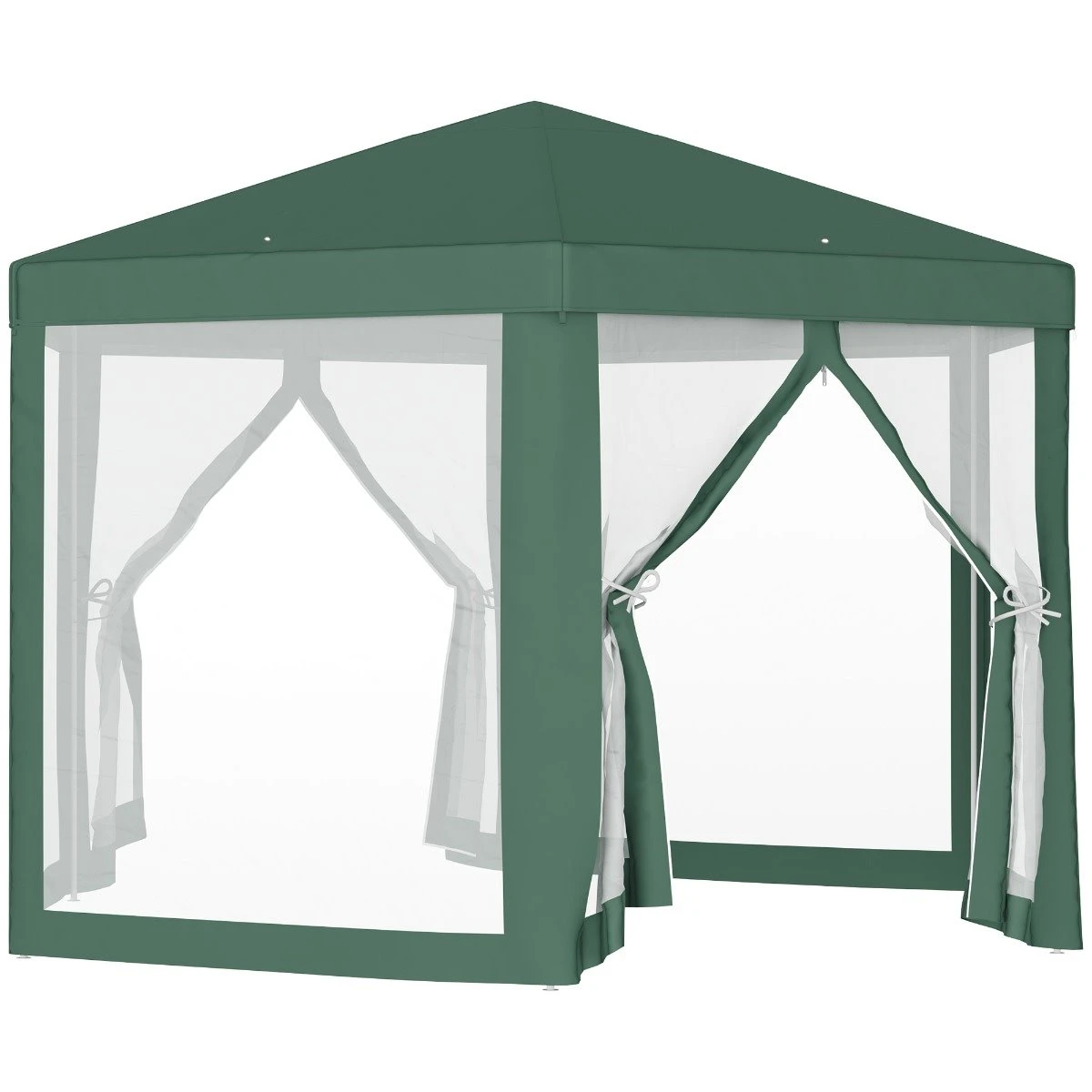Outsunny Carpa Gazebo Tipo Cenador Hexagonal Con Mosquitera Para Jardín Y Terraza Ø1,97 M Material De Poliéster Repelente Al Agua (Verde) 3 Outsunny Carpa Gazebo Tipo Cenador Hexagonal Con Mosquitera Para Jardín Y Terraza Ø1,97 M Material De Poliéster Repelente Al Agua (Verde)