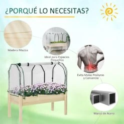 Outsunny Huerto Urbano Elevado De Madera 121x55x117 Cm Con Cubierta De Protección Mesa De Jardinera Para Cultivo Flores Vegetales En Jardín Terraza Color Natural 16 Outsunny Huerto Urbano Elevado De Madera 121x55x117 Cm Con Cubierta De Protección Mesa De Jardinera Para Cultivo Flores Vegetales En Jardín Terraza Color Natural -OUTSUNNY TIENDA 6f741bd0e89655386b62a8d2bbd15334def7cf10 3813ba85e44942d7b9a65181ebad5a08