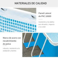 Outsunny Piscina Desmontable Tubular 340x215x80 Cm Piscina Rectangular De Exterior Con Depuradora De Cartucho 4.000 L/H Mangueras Longitud 100 Cm Y Marco De Acero 4200 L Azul 15 Outsunny Piscina Desmontable Tubular 340x215x80 Cm Piscina Rectangular De Exterior Con Depuradora De Cartucho 4.000 L/H Mangueras Longitud 100 Cm Y Marco De Acero 4200 L Azul -OUTSUNNY TIENDA 71654b16621de914471e62244e5c466a366549d4 a54e15757c3645f8a9c40cb4c4a03952