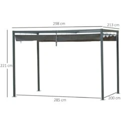 Outsunny Pérgola 3x2 M Cenador De Jardín Con Techo Retráctil De Poliéster Con Recubrimiento Resistente Para Celebraciones Fiestas Bodas Gris 13 Outsunny Pérgola 3x2 M Cenador De Jardín Con Techo Retráctil De Poliéster Con Recubrimiento Resistente Para Celebraciones Fiestas Bodas Gris -OUTSUNNY TIENDA 725e0811a9a014e402d235c65676e0161a5b477c 284161fcf0e4408385fc157f0571ef90