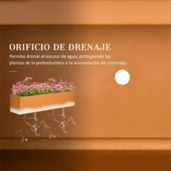 Outsunny Jardinera Colgante De Acero Maceta Rectangular Colgante Con 2 Ganchos Ajustables Y 2 Orificios De Drenaje Para Balcón Jardín Patio 91x35x24 Cm Marrón 15 Outsunny Jardinera Colgante De Acero Maceta Rectangular Colgante Con 2 Ganchos Ajustables Y 2 Orificios De Drenaje Para Balcón Jardín Patio 91x35x24 Cm Marrón -OUTSUNNY TIENDA 72948899d2f929400e7b6785d2efb6b364641480 507e0ef97684441daa40d3e86426f27b
