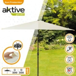 Sombrilla Para Jardín Cuadrada 300x300 Cm Inclinable Aktive -OUTSUNNY TIENDA 73c9f1702c671e346ac621eea6b91d5a307f336e b414f08588134a56a5d8f9a5d416c25d