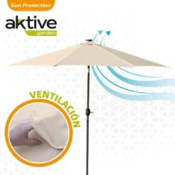 Sombrilla Para Jardín Octogonal 32 Luces LED Inclinable Aktive -OUTSUNNY TIENDA 75c1e012b0ba258ff564793616ff9af7e9dbf66b f4010eaba417478e932e3eeb1ae596ed