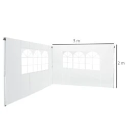Outsunny 2 Paredes Parte Laterales Para Carpa 3x2 Lado Parasol De Gazebo Tela Oxford Con Ventana Medidas Apto Para 3x3 3x6 Blanco -OUTSUNNY TIENDA 75d4809bc065d5efc525bb788602b95e12e75037 3935cc36606c4e25a4306d14827a2e89