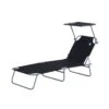 Outsunny Tumbona De Jardín Plegable Con Toldo Desmontable Y Regulable Respaldo Reclinable Para Jardín Terraza Acampada Al Aire Libre 187x58x36cm Negro -OUTSUNNY TIENDA 77f2f0887baabbc4841344dc8db00342b3806c01 a9ea699b48c84012b72ac37ab7768ce4
