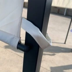 Outsunny Pérgola 3x3 M Cenador De Jardín Con Techo Retráctil Tela De Poliéster Y Tubo De Acero Para Patio Terraza Exterior Blanco -OUTSUNNY TIENDA 7854a0482330bd66990770b8d4aff2242ea8433e 5604daf5f6ee4bcf8c4cd5ae090ecb87