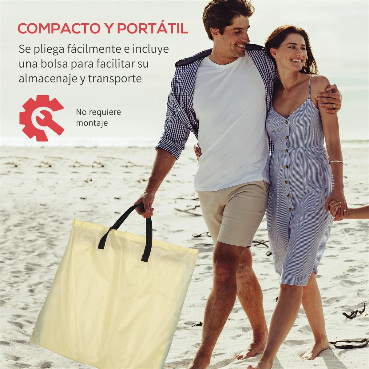 Outsunny Set De 2 Esteras De Playa Plegables 124x53x50 Cm Con Respaldo Ajustable Y Reposacabezas Esterillas De Playa Tela Oxford Acero Con Bolsa De Transporte Beige 7 Outsunny Set De 2 Esteras De Playa Plegables 124x53x50 Cm Con Respaldo Ajustable Y Reposacabezas Esterillas De Playa Tela Oxford Acero Con Bolsa De Transporte Beige - Imagen 5