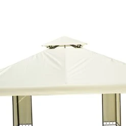 Outsunny Carpa 3x3m Con Techo Ventilador Postes De Acero Estable Para Exteriores Patio Jardín Pabellón Cenador Estructura Metálica Color Crema -OUTSUNNY TIENDA 7b9605a11cd3b129470549a07baafea57a1974b1 5ee67128300441839a4d3e90d3a513d7