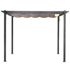 Outsunny Pérgola De Aluminio Gazebo Cenador 3x3m Para Jardín Patio O Terraza Con Techo Retráctil Tela Poliéster Resistente A Agua Y UV 15 Outsunny Pérgola De Aluminio Gazebo Cenador 3x3m Para Jardín Patio O Terraza Con Techo Retráctil Tela Poliéster Resistente A Agua Y UV -OUTSUNNY TIENDA 7eb080342651da39d35e4ec709b99bff1471ff5f 57c39e9bcc6f4168aa452b74ebdee477