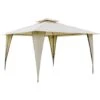 Outsunny Cenador De Jardín 3,45x3,45 M Carpa Con Doble Techo Y 8 Orificios De Drenaje Marco Metálico Para Celebraciones Fiestas Bodas Exteriores Beige -OUTSUNNY TIENDA 7ec4eec4b1aef0ed85458f13ee26f47135af48ca b12ef1693bf445bfa75d0c99f5707590
