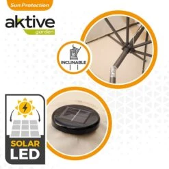Sombrilla Para Jardín Hexagonal 18 Luces LED Inclinable Aktive -OUTSUNNY TIENDA 7ee91748a1f1a330f2b2029ad419d21d2d922012 be8210e2386642ad8acaf6817b5daa2c