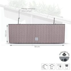 Prosperplast Jardinera Para Balcón Rato Case W , Dimensiones (Mm) 580X180X195, Color Mocca -OUTSUNNY TIENDA 7f3dae1af4b6608c2de3436437be8740d1b4941c 8968a4724d0d4b5cafd0ff51e5740a85