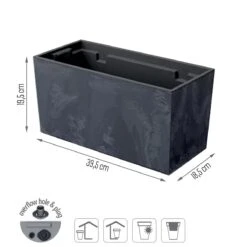 Prosperplast Jardinera Para Balcón Urbi Case Beton Effect , Dimensiones (Mm) 395X185X195, Color Antracita -OUTSUNNY TIENDA 80799fbc6e94ddddbfc0925830672bf06767ac0e 04e1f32e29ac4e3cbccfc084995a42f4