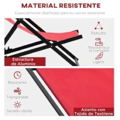 Outsunny Conjunto De 2 Tumbonas Plegables Con Respaldo Regulable En 5 Posiciones Y Reposacabezas Acolchado Incorporado 58x96.5x91.5cm Rojo Vino -OUTSUNNY TIENDA 81541e1225505a672e50496d37f4b2e4873524b7 93a5ad7ad2ad4743aab31a8aa1dfe6ee