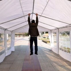 Outsunny Carpa De Jardín Cochera Gazebo 6x4m Pergola Cenador Pabellón 4 Paneles Laterales 6 Ventanas Para Fiesta Eventos Bodas Acero PE Blanco 15 Outsunny Carpa De Jardín Cochera Gazebo 6x4m Pergola Cenador Pabellón 4 Paneles Laterales 6 Ventanas Para Fiesta Eventos Bodas Acero PE Blanco -OUTSUNNY TIENDA 8199a0a7b7ee794aec7ca48ac6a5ca99632bf6d7 be9373edaf3d4398a12d050da679bbc0