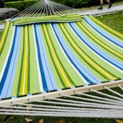 Outsunny Hamaca Colgante De Jardín Para 2 Personas Hamaca Ecológico Para Camping Con Almohada Carga De 180 Kg Rayas Azules Y Verdes 3,4x1,4m 19 Outsunny Hamaca Colgante De Jardín Para 2 Personas Hamaca Ecológico Para Camping Con Almohada Carga De 180 Kg Rayas Azules Y Verdes 3,4x1,4m -OUTSUNNY TIENDA 8274c763a7a7f774295397849e866e623bc5d8f2 b9d9736643d248049099259e7dd4526b