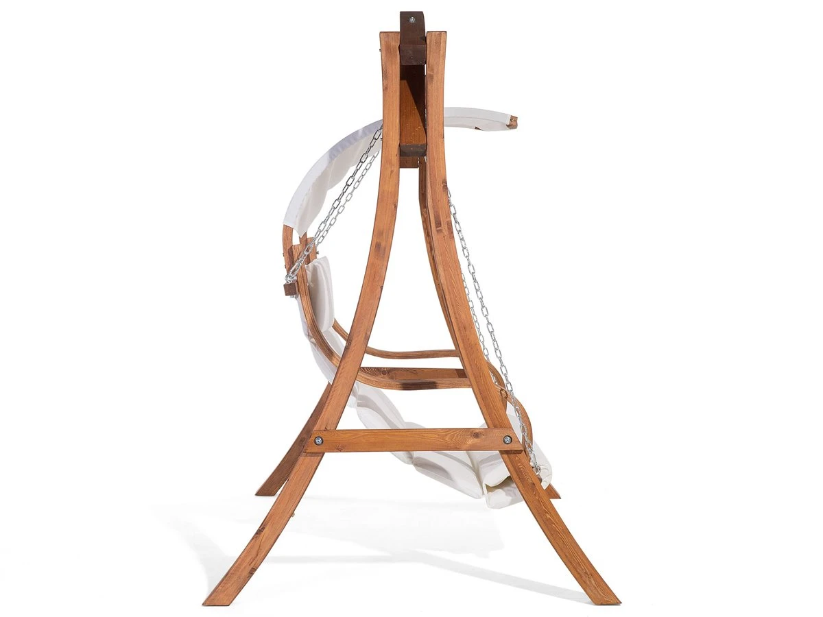 Columpio De Madera De Alerce Oscura/beige Crema APRILIA 8 Columpio De Madera De Alerce Oscura/beige Crema APRILIA - Imagen 6