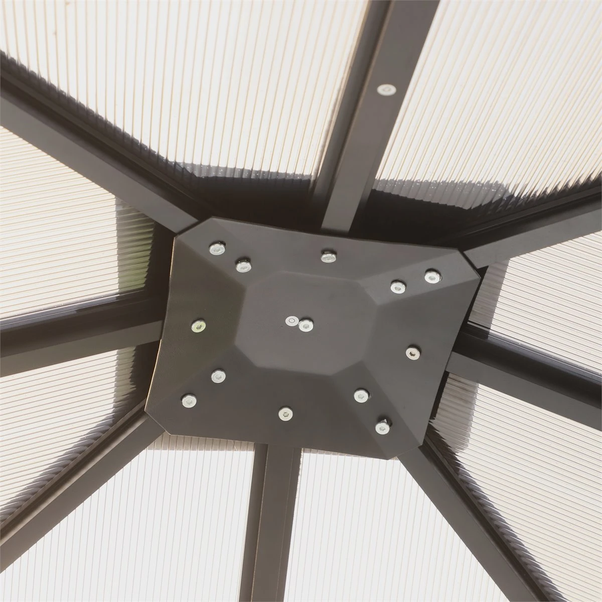 Outsunny Cenador De Jardín 3x3 M Pabellón De Exterior Con Techo De Policarbonato 4 Cortinas Laterales Y 4 Mosquiteras Con Cremalleras Marco De Metal Para Fiestas Eventos Multicolor 12 Outsunny Cenador De Jardín 3x3 M Pabellón De Exterior Con Techo De Policarbonato 4 Cortinas Laterales Y 4 Mosquiteras Con Cremalleras Marco De Metal Para Fiestas Eventos Multicolor - Imagen 10