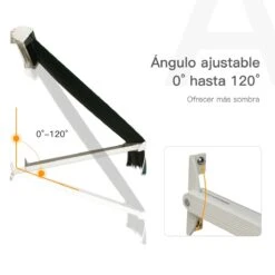Outsunny Toldo De Ventana Toldo Manual De Aluminio Retráctil Para Exterior Toldo De Balcón Ángulo Ajustable Impermeable Tela De Poliéster 180x70cm Verde -OUTSUNNY TIENDA 84aa4e61b44d7c8c2a1f6ab46d5223bf03320c10 e880320a46b54b3881f4e55808c55aeb