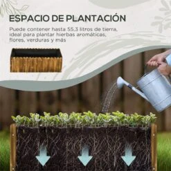 Outsunny Jardinera De Madera Rectangular Macetero De Jardín Con Orificio De Drenaje Y Tela No Tejida Para Plantas Flores Hierbas Para Terraza Patio 80x30x30 Cm Marrón 14 Outsunny Jardinera De Madera Rectangular Macetero De Jardín Con Orificio De Drenaje Y Tela No Tejida Para Plantas Flores Hierbas Para Terraza Patio 80x30x30 Cm Marrón -OUTSUNNY TIENDA 85599aca6c641f0215aa03f5194c81af81f1e675 5ab0492c60994a3cb02fa49264c6a41b