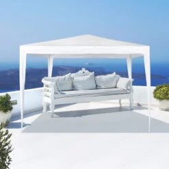 Cenador Cuadrado Polietileno Blanco Aktive Garden -OUTSUNNY TIENDA 8573711a62f7332baad41351989e80b33fcde220 65bf47890cfc4d838d3564cd76a2f305