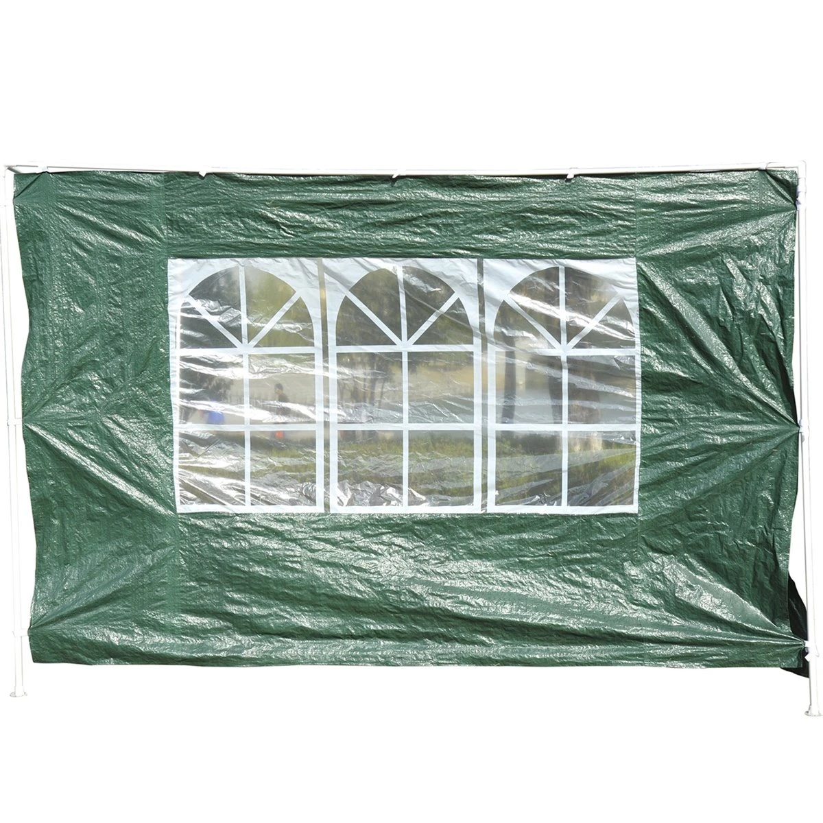 Outsunny 2 Paredes Parte Laterales Para Carpa 3x3m 3x6m Lado Parasol De Gazebo Tela Oxford Impermeable Con Ventanas Medidas 293x193cm Verde Oscuro 6 Outsunny 2 Paredes Parte Laterales Para Carpa 3x3m 3x6m Lado Parasol De Gazebo Tela Oxford Impermeable Con Ventanas Medidas 293x193cm Verde Oscuro - Imagen 4