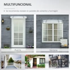 Outsunny Tejadillo De Protección 110x60 Cm Marquesina Exterior Para Puertas Y Ventanas Contra Sol Y Lluvia Con Soporte De PP Policarbonato Transparente -OUTSUNNY TIENDA 8aaab92c338ef6b584d4942f42b64ce07d7b0c1a b589e235f90f4c228191a68b90aa47f1