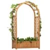 Outsunny Jardinera Enrejado Con Arco Macetero Con Soporte Para Trepadoras Cultivos Plantas Flores Decoración En Jardín Terraza Balcón 83x36x152 Cm Natural -OUTSUNNY TIENDA 8b910f78e4d7a325321b03503ffabf892fe11a77 05c2da83aff1454596b5a705d4a0be3b
