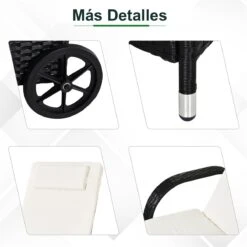 Outsunny Set De 2 Tumbonas Chaise Longue + 1 Mesa De Ratan Para Jardín O Terraza Sillas Con Cojín Y Respaldo Ajustable A 5 Niveles (Negro) 18 Outsunny Set De 2 Tumbonas Chaise Longue + 1 Mesa De Ratan Para Jardín O Terraza Sillas Con Cojín Y Respaldo Ajustable A 5 Niveles (Negro) -OUTSUNNY TIENDA 8c0abbd0a898ae2029df0dd7abca4acf733f5c64 d58abbc11c73432cae63caed8e692e59