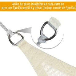 Outsunny Toldo Vela 5x5x5m Triangulo Color Crema Sombrilla Parasol Terraza Jardin Camping -OUTSUNNY TIENDA 8c62414e34aa0d42dd5f5ce7a41aed33a58bedfc d41f28ea97c64da48b642f008d19c1d2
