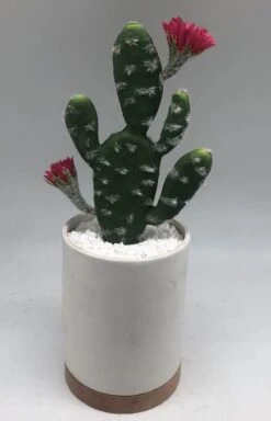 Planta Artificial CACTUS FLOR ROSA