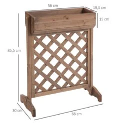 Outsunny Jardinera Con Enrejado De Madera Maciza Soporte Para Flores Plantas Trepaderas Balcón Patio Jardín Al Aire Libre 68x30x85,5 Cm Marrón -OUTSUNNY TIENDA 8f80bd8883a318b4b8c2821bd3cd0240490c54ea f67db96206094d378fcda8918629576d