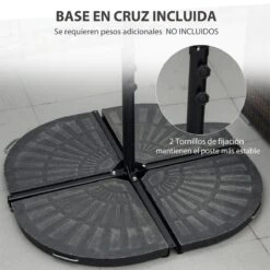 Outsunny Sombrilla De Jardín Ø256x245 Cm Parasol Excéntrico Rotación De 360° Con Apertura Manual Y Base Cruzada Para Patio Terraza Exterior Beige -OUTSUNNY TIENDA 8feeae6fab168a75a42c1ad1ec32f7d752963031 be82aea255f04aeb9a50f06e56d4d85f