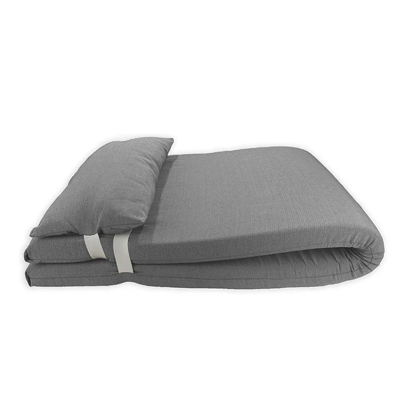 Colchón Para Tumbona Con Cojín 180x60x6 Cm Gris Acomoda Textil. 3 Colchón Para Tumbona Con Cojín 180x60x6 Cm Gris Acomoda Textil.