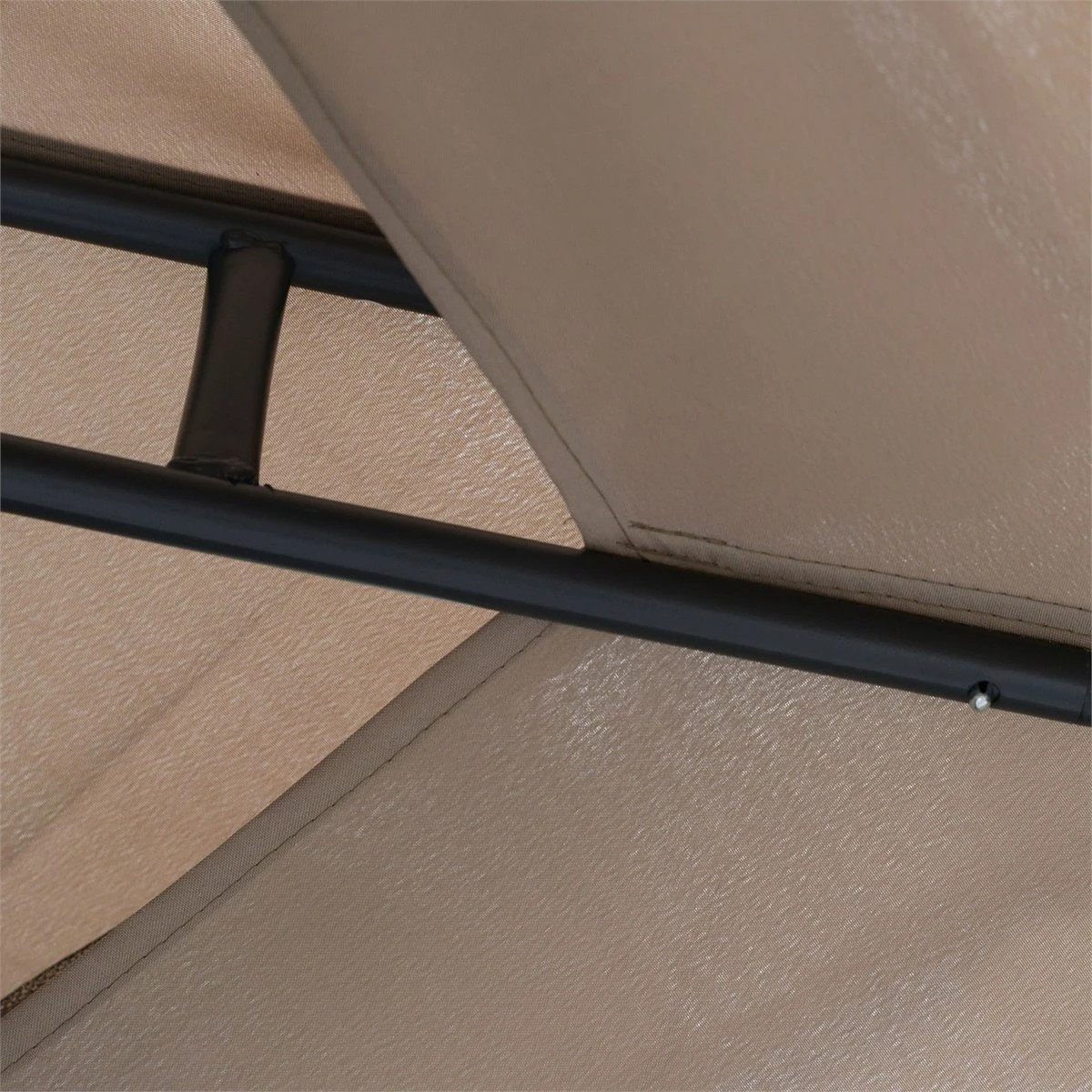 Outsunny Cenador De Jardín 3x3 M Pabellón De Exterior Con Doble Techo De Ventilación 4 Cortinas Mosquiteras Laterales Con Cremallera 4 Orificios De Drenaje Para Fiestas Patio Marrón Pardo 7 Outsunny Cenador De Jardín 3x3 M Pabellón De Exterior Con Doble Techo De Ventilación 4 Cortinas Mosquiteras Laterales Con Cremallera 4 Orificios De Drenaje Para Fiestas Patio Marrón Pardo - Imagen 5