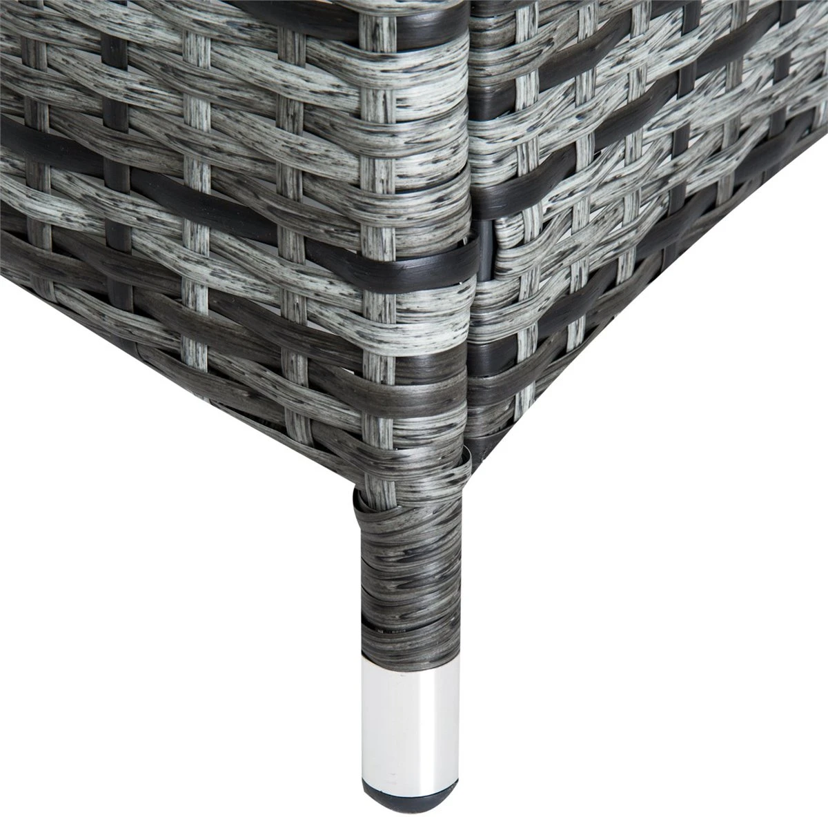 Outsunny Set De 2 Tumbonas Chaise Longue + 1 Mesa De Ratan Para Jardín O Terraza Sillas Con Cojín Y Respaldo Ajustable A 5 Niveles (Gris) 13 Outsunny Set De 2 Tumbonas Chaise Longue + 1 Mesa De Ratan Para Jardín O Terraza Sillas Con Cojín Y Respaldo Ajustable A 5 Niveles (Gris) - Imagen 11