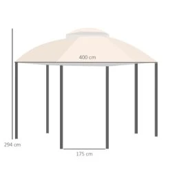 Outsunny Cenador De Jardín Hexágono 4x4 M Pabellón Exterior Con Doble Techo De Ventilación Y 6 Mosquiteras Con Cremallera Para Fiestas Balcón Patio Caqui -OUTSUNNY TIENDA 91e82c2b5af6d0a3f8dcd2019766dd480e9e7a32 3df1bbf4be174a0bbf97ac2c1afddaaf