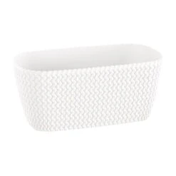 Prosperplast Jardinera Para Balcón Splofy Case 4L., Dimensiones (Mm) 297X145X133, Color Blanco