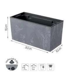 Prosperplast Jardinera Para Balcón Urbi Case Beton Effect , Dimensiones (Mm) 395X185X195, Color Marengo -OUTSUNNY TIENDA 9770f20588012f29e2cf6ba760c043972ca3a954 551bad271cda47cc8a1821df72b27357