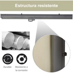 Outsunny Toldo Lateral Retráctil 300x180 Cm Pantalla Enrollable Mampara De Privacidad Y Protección Solar Para Balcón Terraza Color Crema -OUTSUNNY TIENDA 98c0d5d47ed199b7b6681a938c191260488c11e3 f7bce90d50d4426081119d2441b2c610