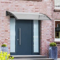 Outsunny Tejadillo De Protección 110x60 Cm Marquesina Exterior Para Puertas Y Ventanas Contra Sol Y Lluvia Con Soporte De PP Policarbonato Transparente -OUTSUNNY TIENDA 9940ed190405040a393756263c2200122e7fa947 36f87c6c42ea43b4a420b8cb8ee85708