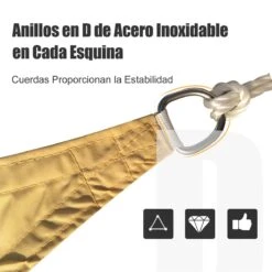 Outsunny Toldo Vela Color Arena Sombrilla Parasol Triangulo Tela De Poliéster Jardin Playa Camping Sombra (varios Colores Y Medidas), Medida 3x3x3 Metros, Color Arena -OUTSUNNY TIENDA 99c923f906dd8d9405bfd8f21f03a08fb9246e43 e479dbde147f4affa4f1573284088fa7