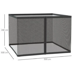 Outsunny Mosquitera Para Sombrilla Mosquitera Para Aire Libre Para Paraguas 300x300x240 Cm Red Para Sombrilla De Malla De Patio Con Cremallera Negro -OUTSUNNY TIENDA 99f9e11bff84e4e66773dea34410803503ad4d4b 56e61fe7511241be8a3eafc2199f11ef