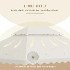 Outsunny Toldo De Repuesto Para Carpa 4x3 M Cubierta De Reemplazo Con Techo De Doble Ventilación Y 10 Orificios De Drenaje Para Patio Jardín Aire Libre Crema 15 Outsunny Toldo De Repuesto Para Carpa 4x3 M Cubierta De Reemplazo Con Techo De Doble Ventilación Y 10 Orificios De Drenaje Para Patio Jardín Aire Libre Crema -OUTSUNNY TIENDA 9a80e5d0988407cdaaeb64b7d430d36860ef71be f9f9b21628f84dcc88b5fc0a0247fd74