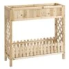Outsunny Huerto Urbano Elevado De Madera 90x30x90 Cm Mesa De Cultivo De Jardín Con Estante Inferior Seto Decorativo Y 4 Orificios De Drenaje Para Plantas Macetas Flores Natural -OUTSUNNY TIENDA 9af3daf2532fc31b5b90d726f7f54af5e4082110 df491afeb1cf407f849fc85a16b5e34a