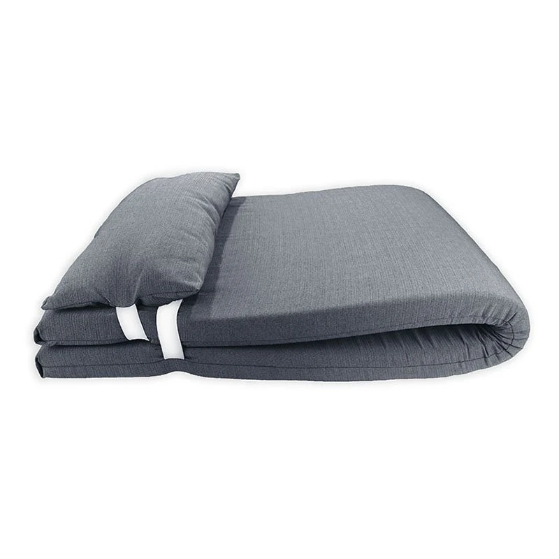 Colchón Para Tumbona Con Cojín 180x60x6 Cm Gris Oscuro Acomoda Textil. 3 Colchón Para Tumbona Con Cojín 180x60x6 Cm Gris Oscuro Acomoda Textil.