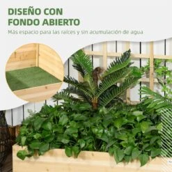 Outsunny Jardinera De Madera Con Enrejado Arriate De Jardín Con Celosía Jardinera De Caja Para Trepadoras Cultivos Verduras Flores 110x116x120 Cm Natural 15 Outsunny Jardinera De Madera Con Enrejado Arriate De Jardín Con Celosía Jardinera De Caja Para Trepadoras Cultivos Verduras Flores 110x116x120 Cm Natural -OUTSUNNY TIENDA 9d99a0e8ec222c463616767bfa64d036c93b31b1 33ae1b00398647ce8000dd5376cbc4b2