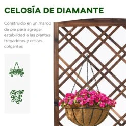Outsunny Jardinera Con Enrejado Jardinera Con Celosía De Madera Macetero Con Soporte Para Trepadora Cultivos Plantas En Terraza Jardín Balcón 60x30x122,5 Cm Marrón -OUTSUNNY TIENDA 9deeb292e20b9bd449ee055bf3c260f83cd8013a 32ddaf41cb234ad0b6301fee98e6926d